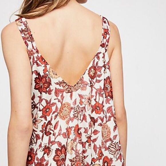 NWOT Free People Oh Baby Mini Dress Floral Print - Picture 4 of 4
